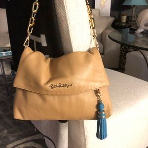 Lilly Pulitzer Worth it Leather Clutch Handbag